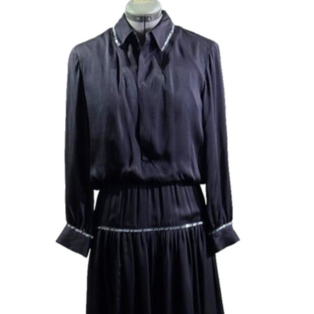 Theyskens' Theory Office Blouson Silk Knee Length Dress, 0 Sale!